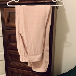 SALE‼️ Blush Colored High Waisted Silk Trouser